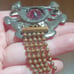 Vintage european cut crystal brooch