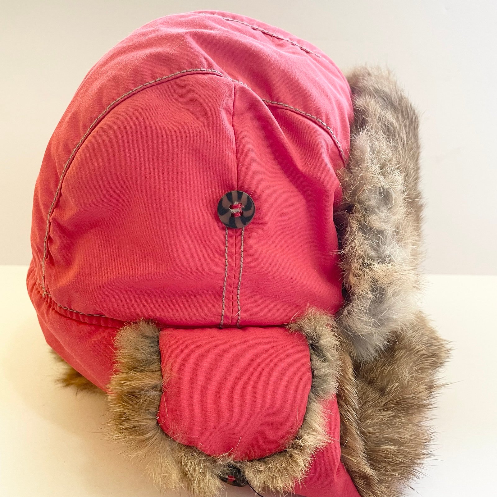 Mad Bomber Rabbit Fur Trapper Hat Winter Hat with Buckle Closure Size L Hunting