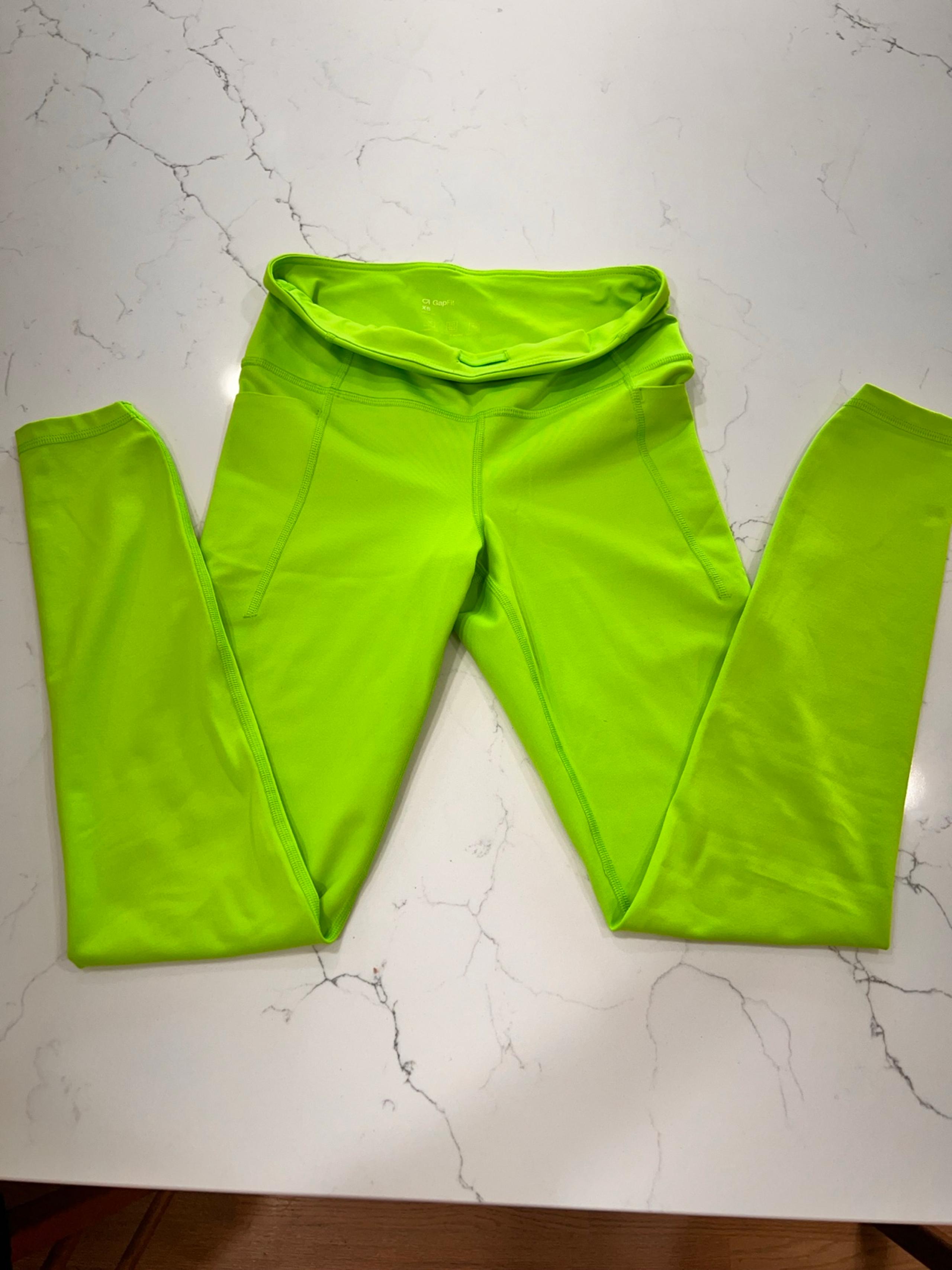 Women’s Neon Green Gap Athletic Leggings Size XS
