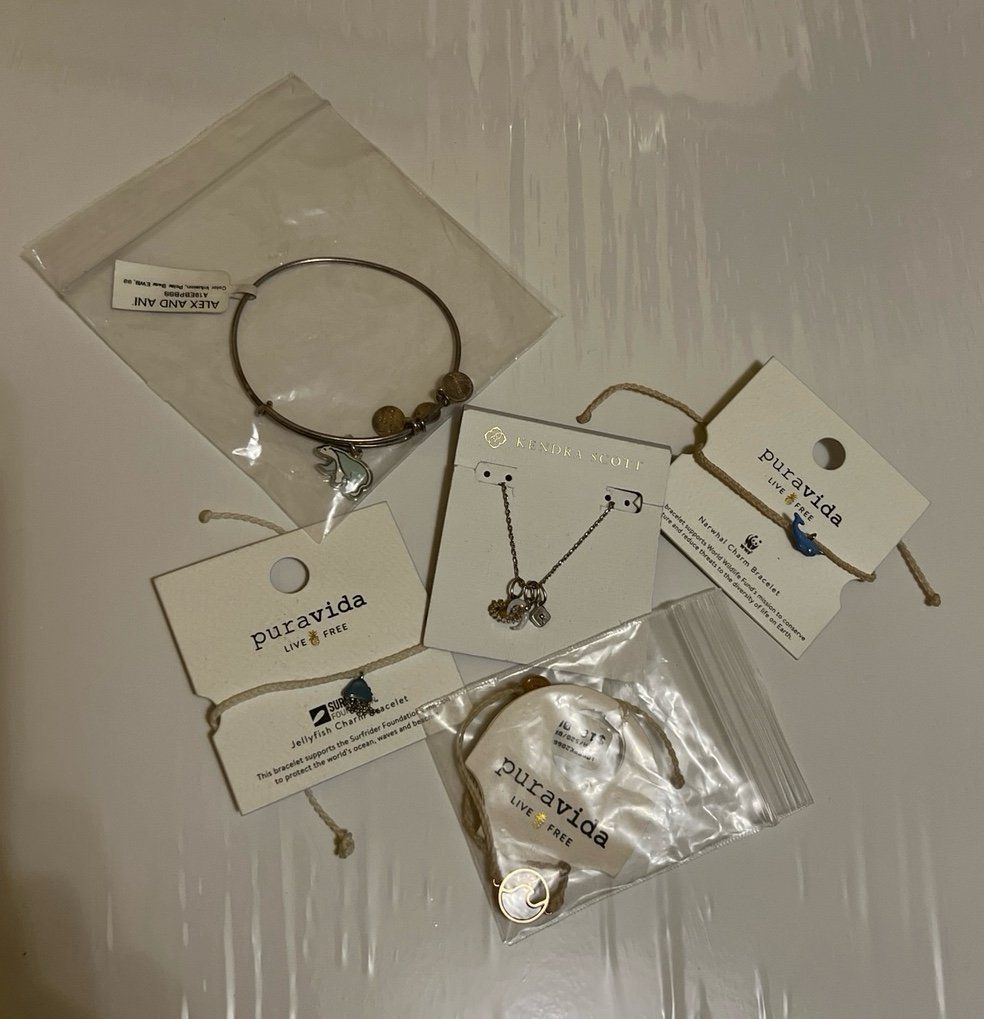 NWT Jewelry Lot Pura Vida Kendra Scott Alex and Ani Bracelets Necklace Bundle