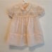 Vintage Embroidered Sheer Peach Swiss Dot Dress 6-12M