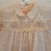 Vintage Embroidered Sheer Peach Swiss Dot Dress 6-12M