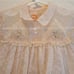 Vintage Embroidered Sheer Peach Swiss Dot Dress 6-12M