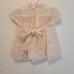 Vintage Embroidered Sheer Peach Swiss Dot Dress 6-12M