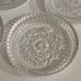 Crystal Glass Coasters Set Of 8 Saw Tooth Edge 3.75 Diameter Starburst Flower