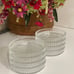 Crystal Glass Coasters Set Of 8 Saw Tooth Edge 3.75 Diameter Starburst Flower