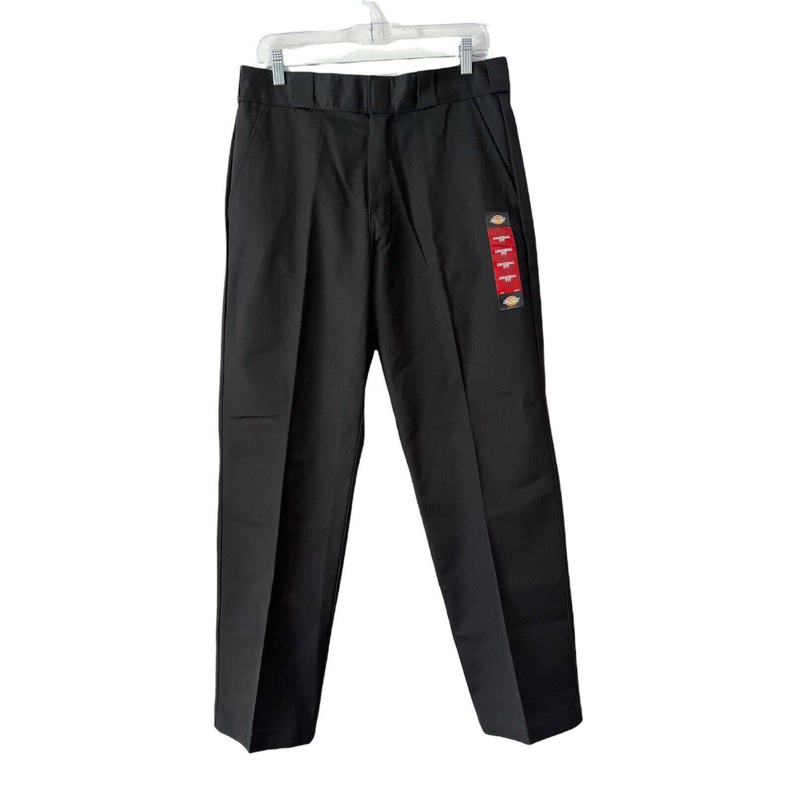 NWT Dickies 874 Original Fit Black Straight Leg Pleated Work Pants Men’s 34x31