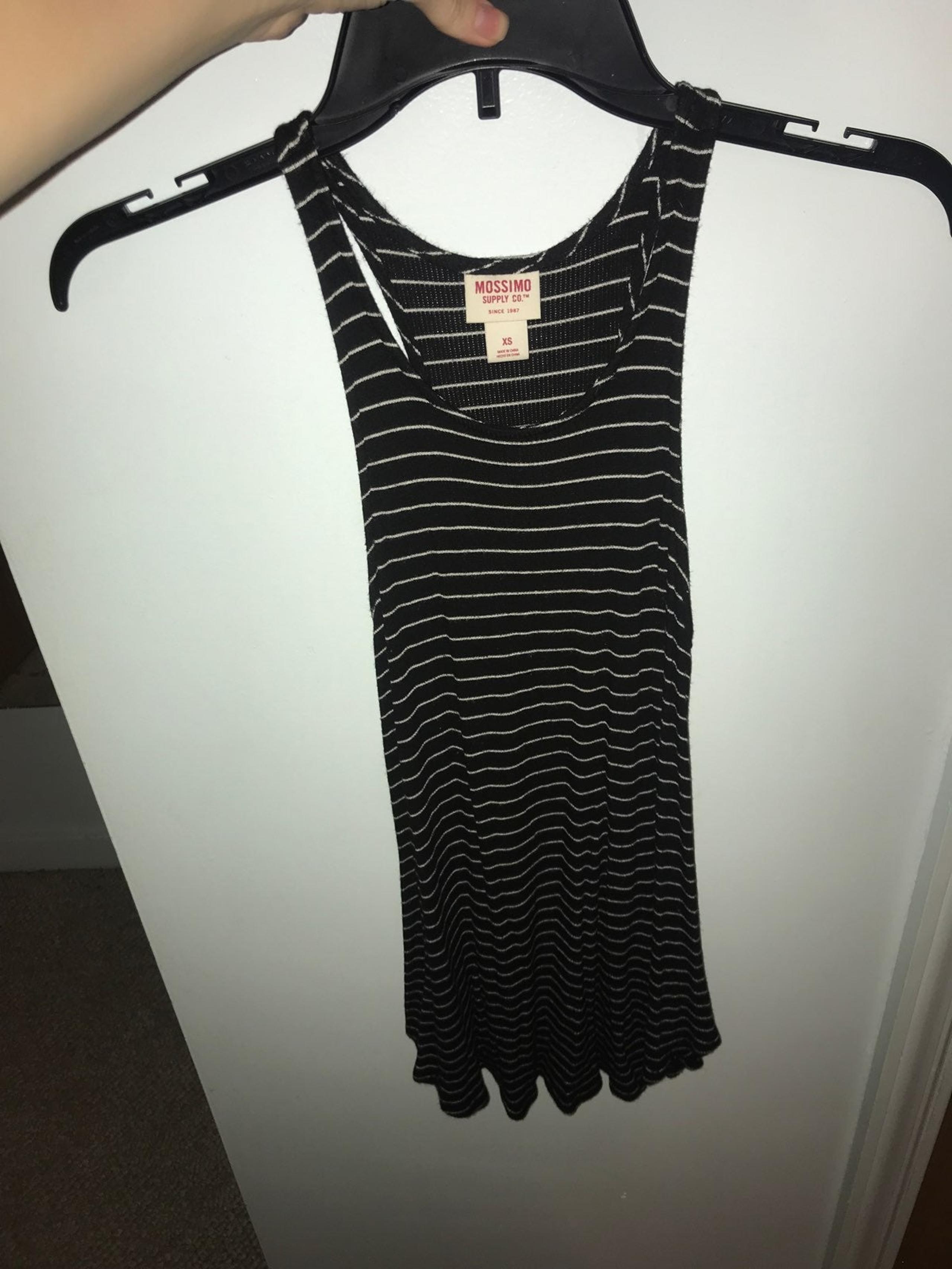 black and white flowy tank top