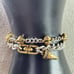 Golden bronze punk bracelet