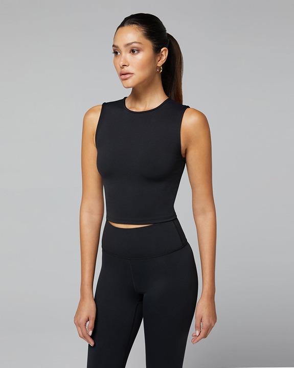 IVL - Nylon Interlock Base Tank - Jet Black - Size: 2
