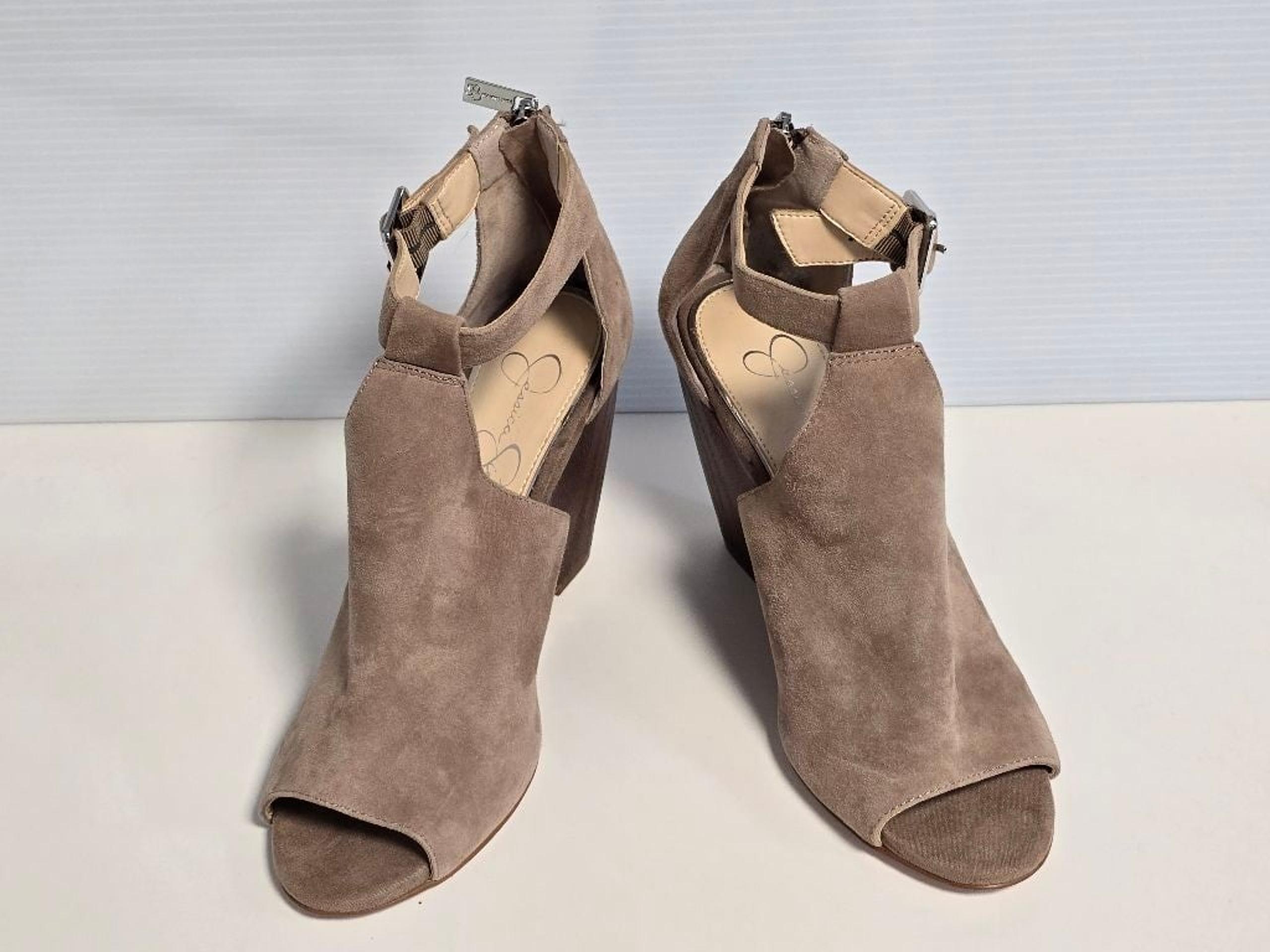 Women's Jessica Simpson Wedge Sandals, Size 8.5, Taupe