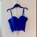 CROP BLUE LACE CORSET SIZE S
