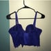 CROP BLUE LACE CORSET SIZE S