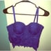 CROP BLUE LACE CORSET SIZE S