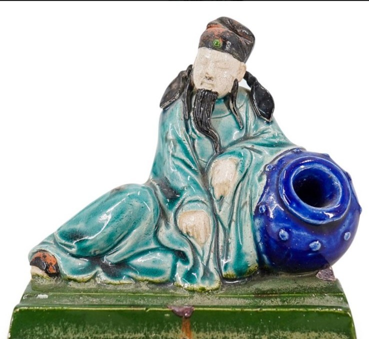 Antique Chinese Shiwan Pottery Pen Holder