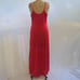 vtg TEXSHEEN Red Nylon Silky LACE Long Nightgown Robe Peignor Set USA M EUC