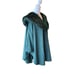 Adrienne Landau Green Cape With Faux Fur Collar Womens Size 1X NWT