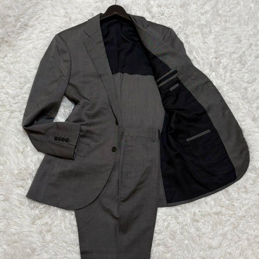 ◎Ring Jacket Grey Suit, Size M (46), Unlined, Silk Blend 1