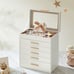 6-Tier Jewelry Box with Glass Lid 5 Drawers Jewelry Organizer Jewelry Storage