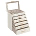 6-Tier Jewelry Box with Glass Lid 5 Drawers Jewelry Organizer Jewelry Storage