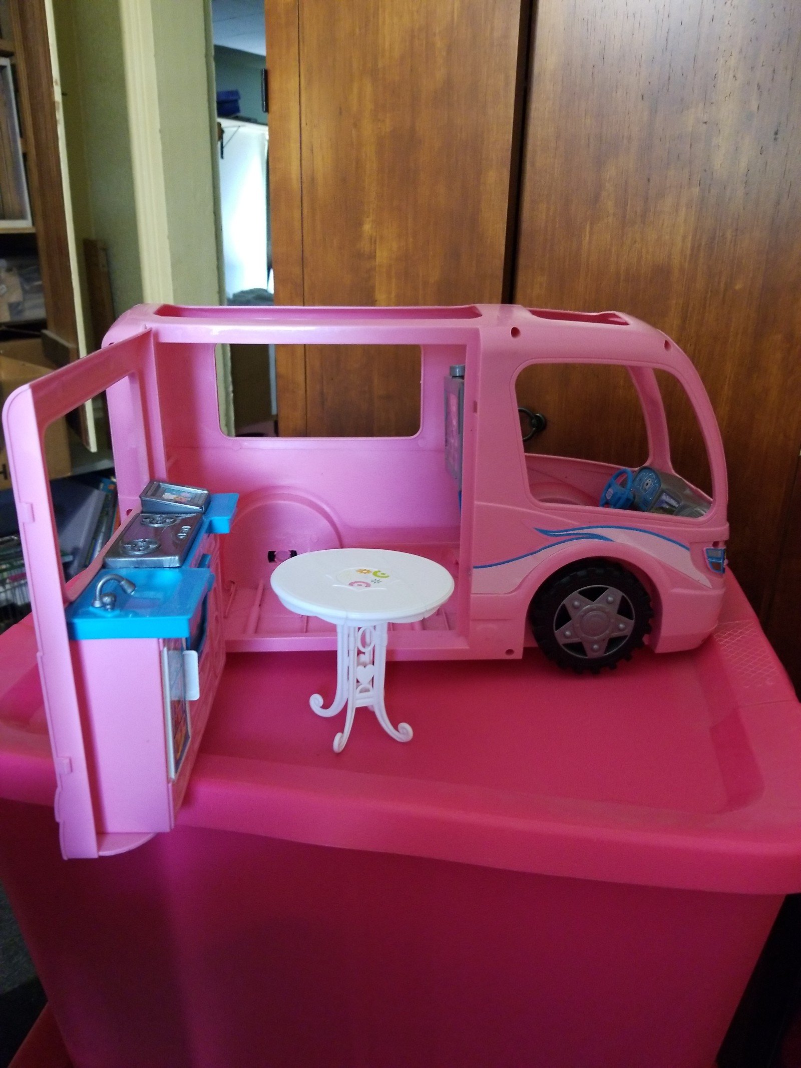 Barbie motor home with table
