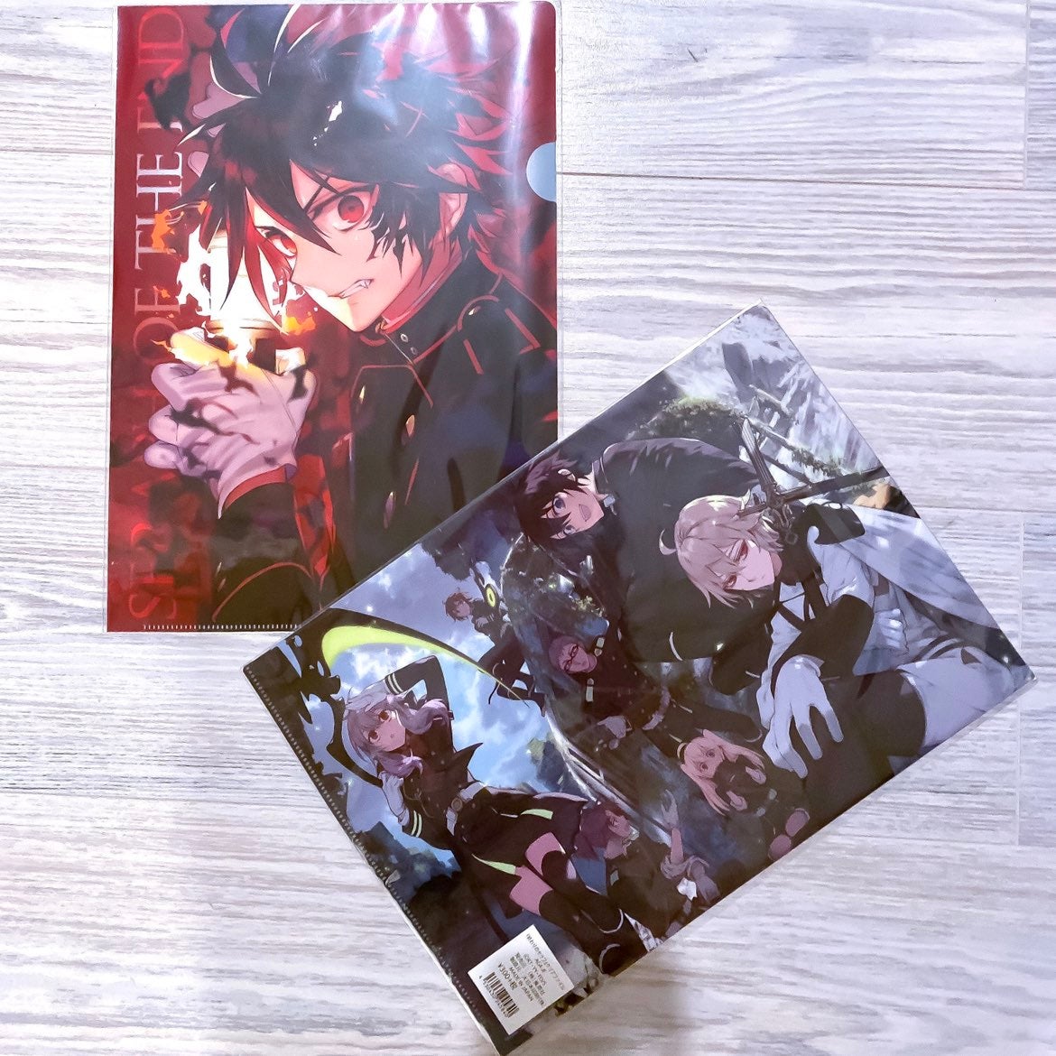 RARE! Seraph of the End double sided clear file folder