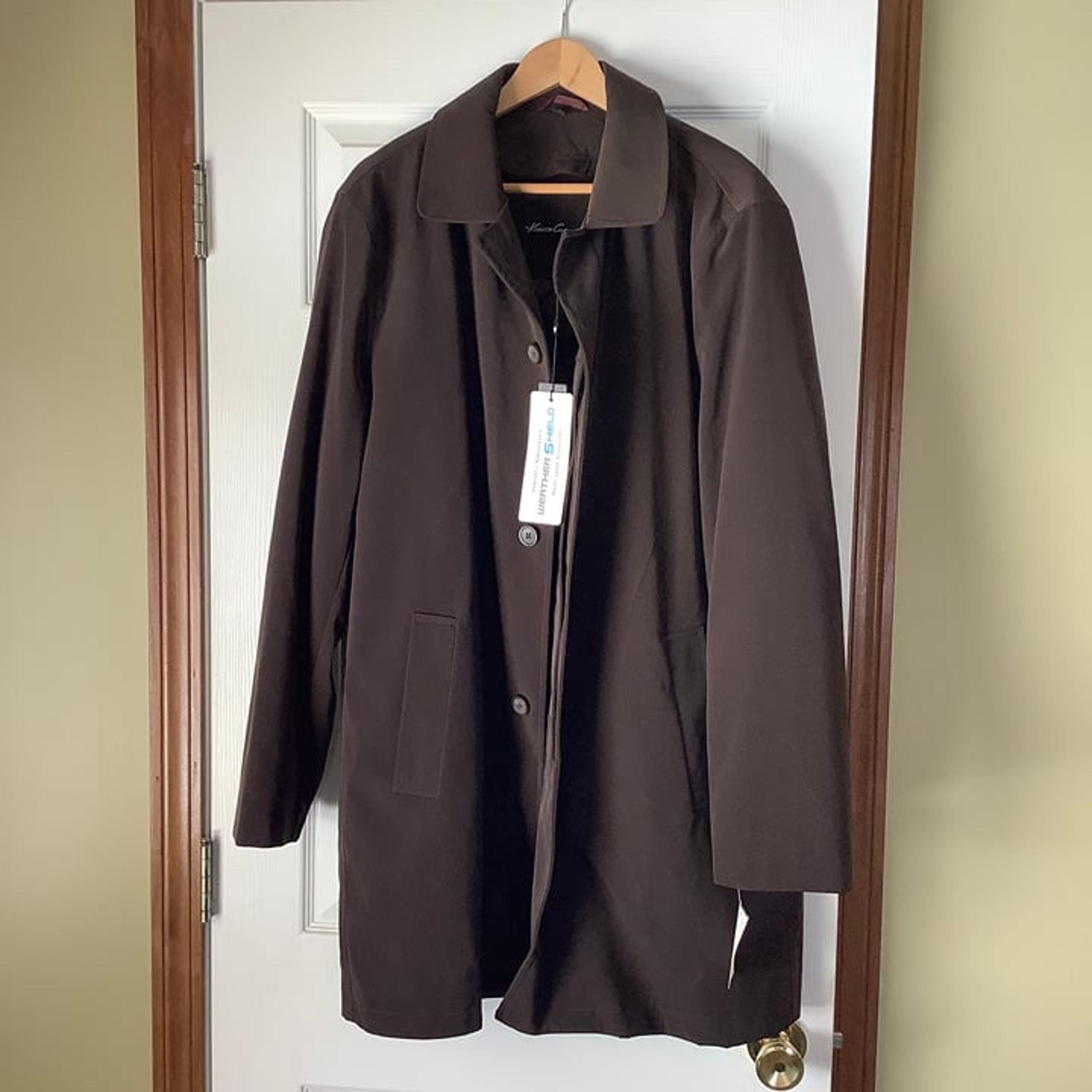 Kenneth Cole New York Rally All Weather Coat Men's Size L (43-44) Brown