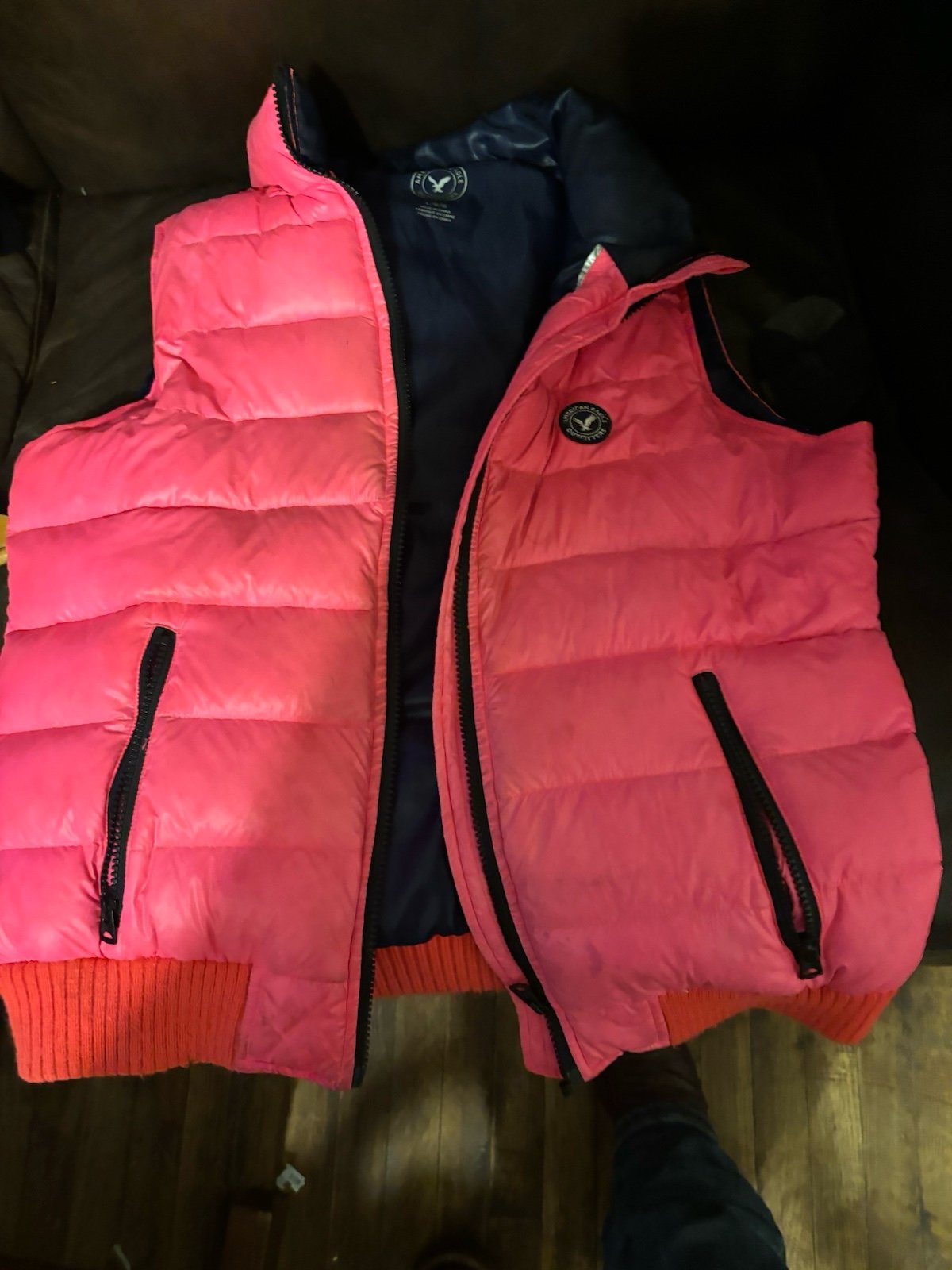Pink puffer vest
