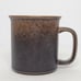 Vintage Arabia of Finland Ruska Flat Mug and Saucer Dark Brown MCM 8oz