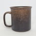 Vintage Arabia of Finland Ruska Flat Mug and Saucer Dark Brown MCM 8oz