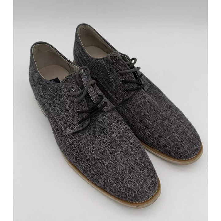 Giorgio Brutini Men’s Gray Fabric Lace-Up Dress Shoes Size 9M Casual Oxford