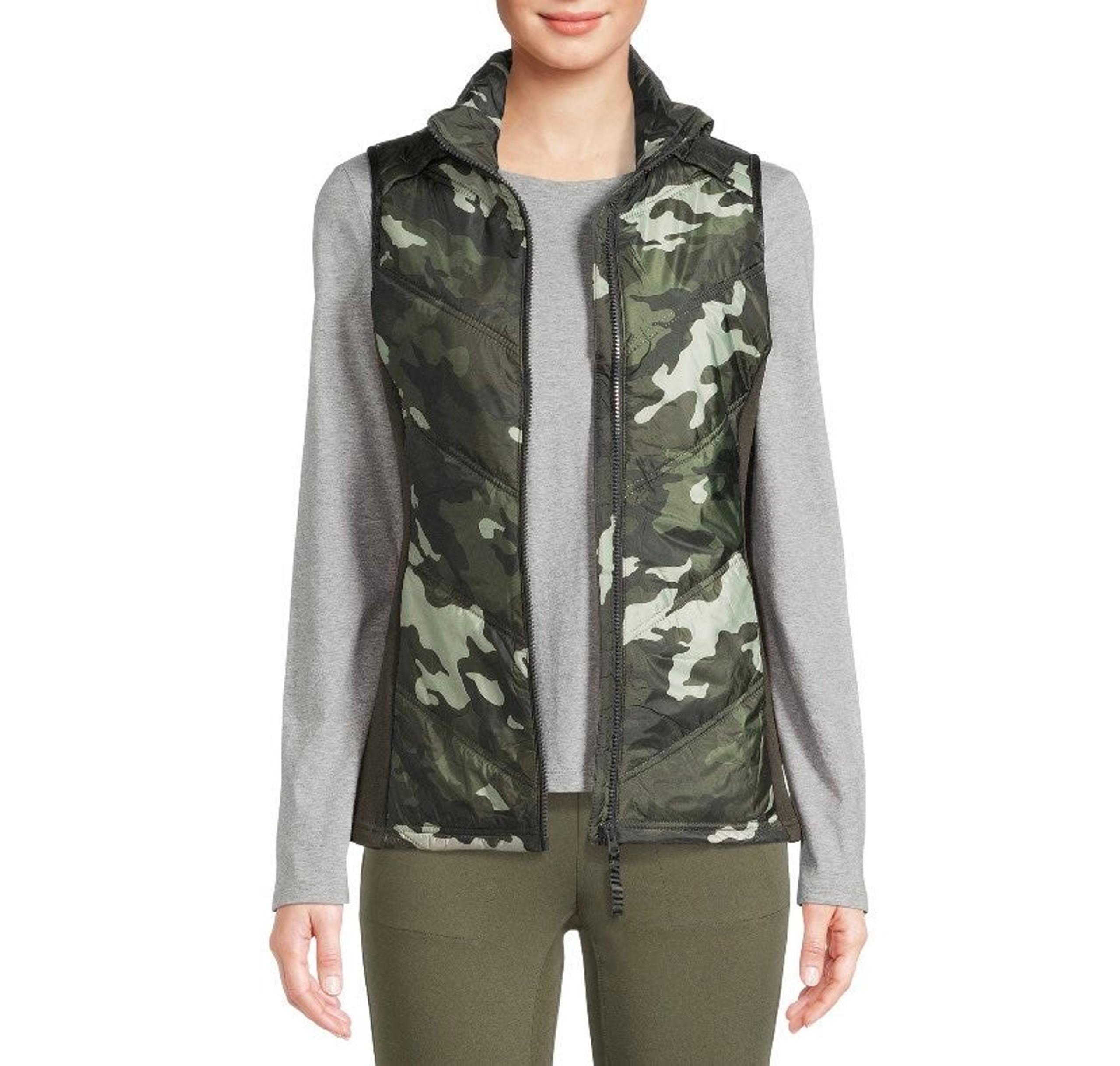 Camo green Avia Women's Performance Quilted Vest- Large (12-14)