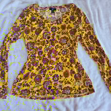 Jason wu women's top xs yellow red nwot