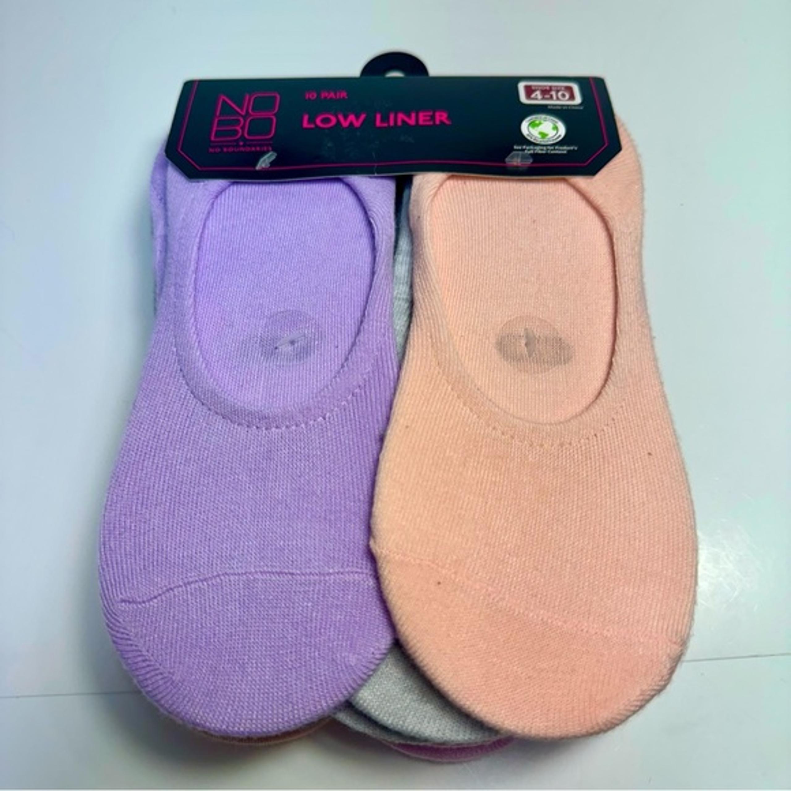 No Boundaries Women's Fashion Pastel Low Liner Socks, 10-Pack, Sizes 4-10