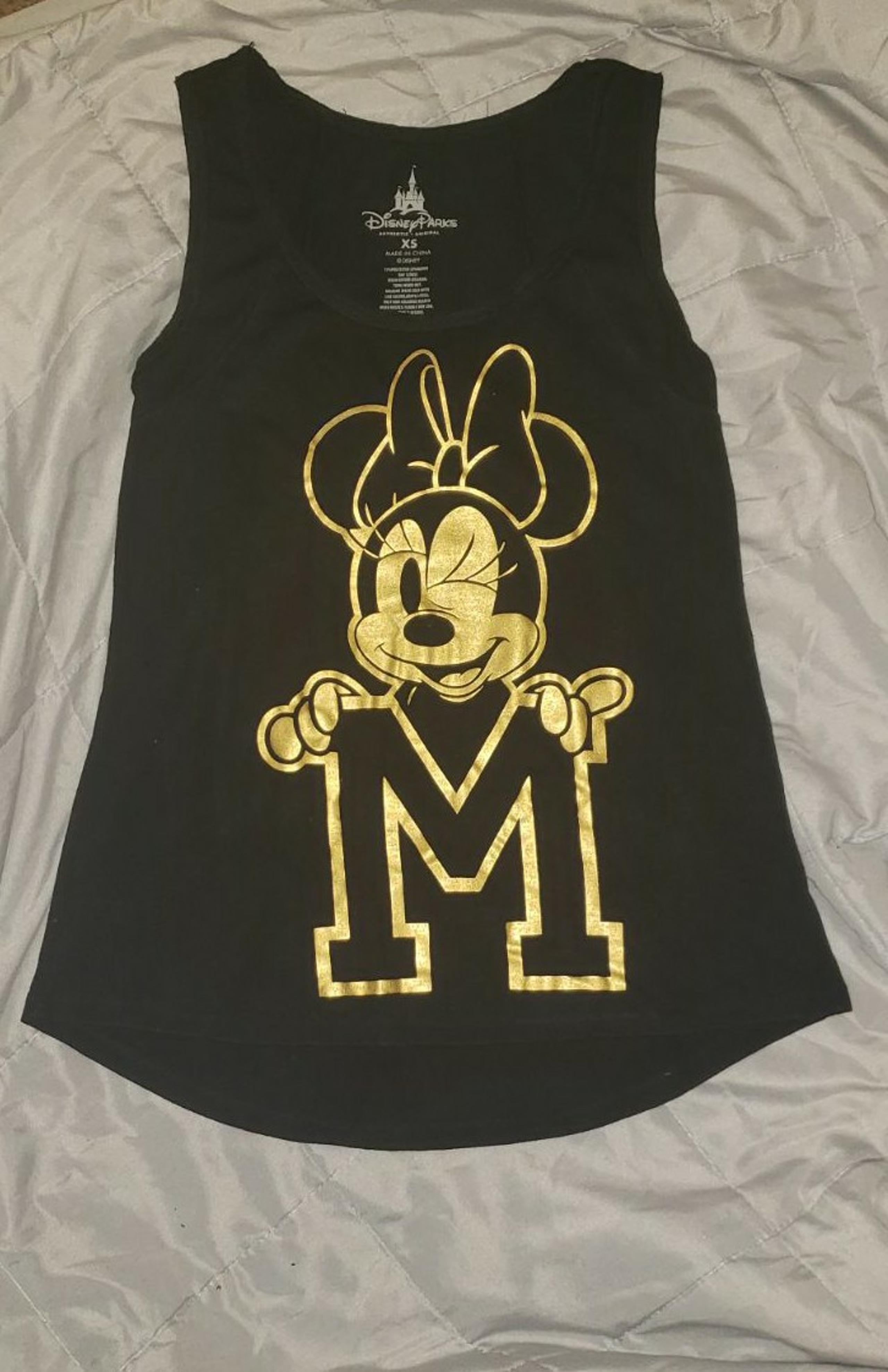 Disney Parks Gold & Black Minnie top XS