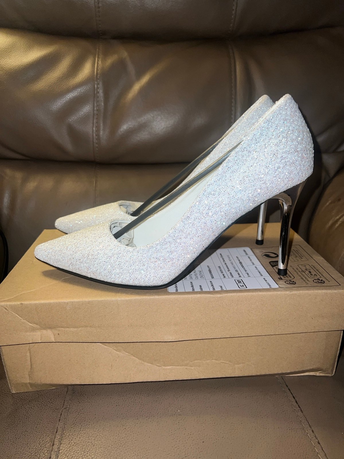 Sparkly White Pumps, NWB, Women’s size 11.5