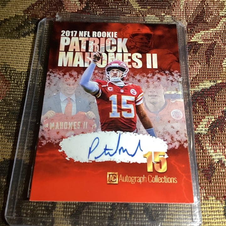 2017 Patrick Mahomes ll Facsimile Autograph Collection #15 Kansas City Chiefs