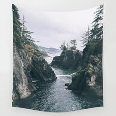 Sea Forest Landscape Wall Tapestry Small Photograph Decor