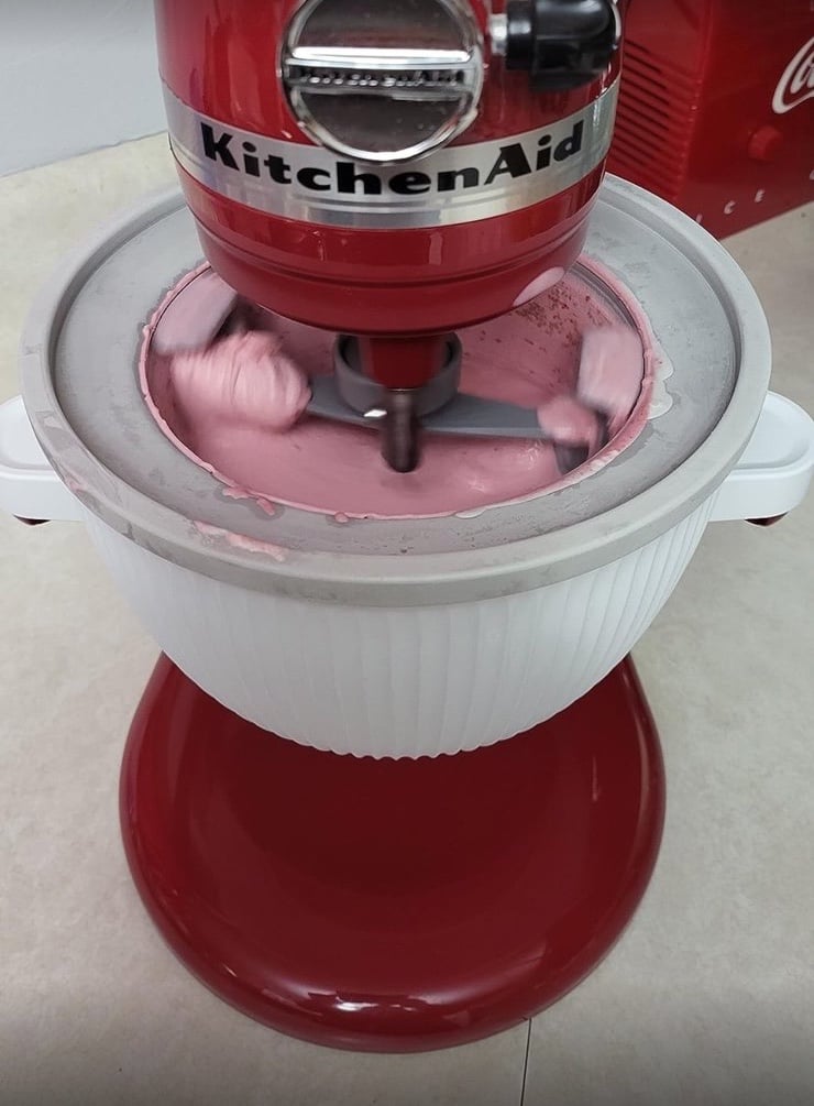 Kitchen aid ice cream mixer