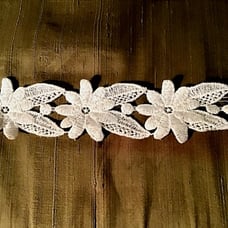 Vintage 1960's Cotton Venice Lace Trim ivory