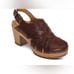 Aetrex Women's Paige Leather Slingback Orthopedic Platform Clogs Size US7.5-8