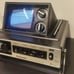 Panasonic solid State AM FM radio receiver TV black and white