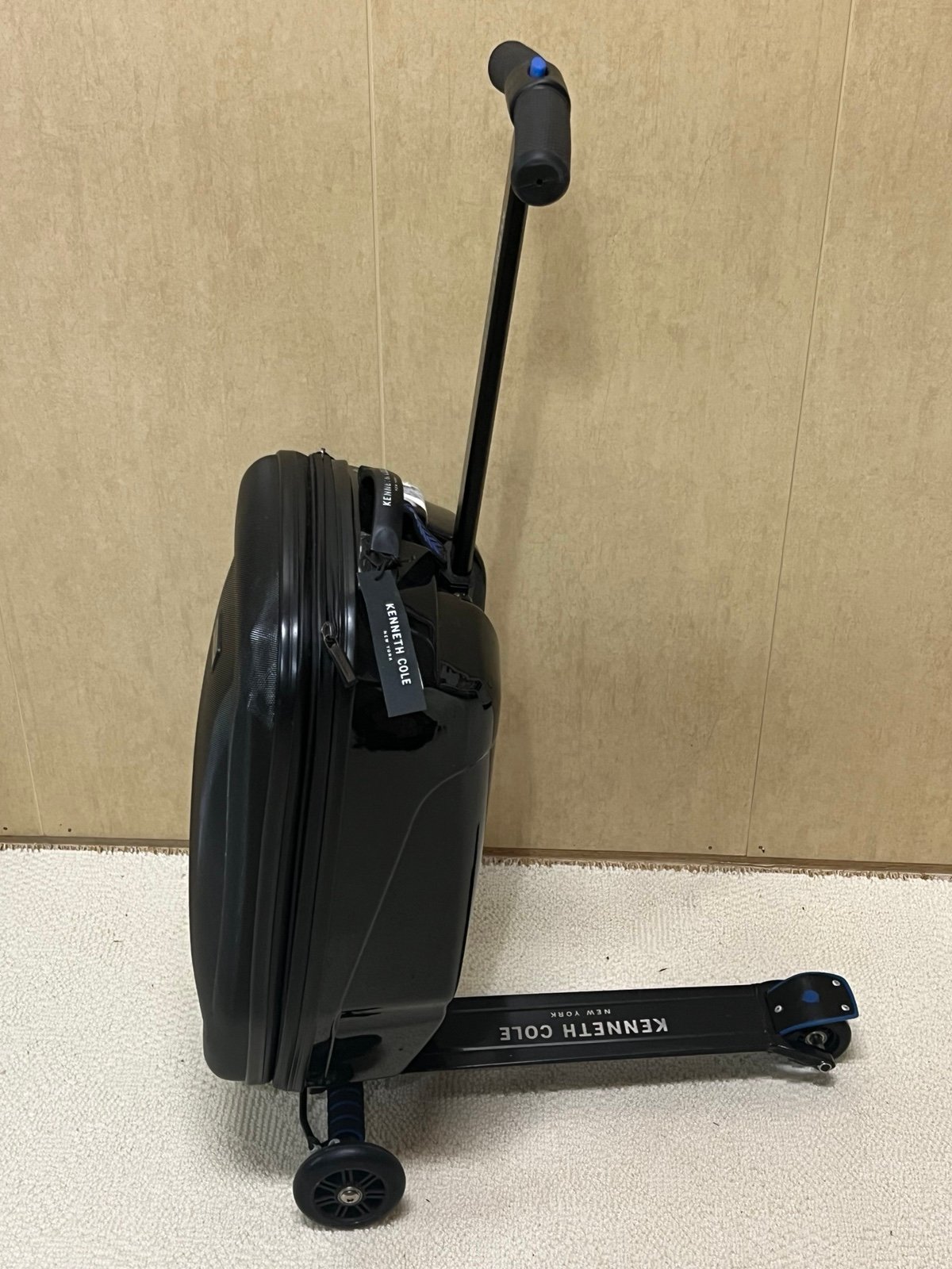 Kenneth Cole Scooter Luggage Rolling Carry On Scooter Suitcase with 3 Wheels