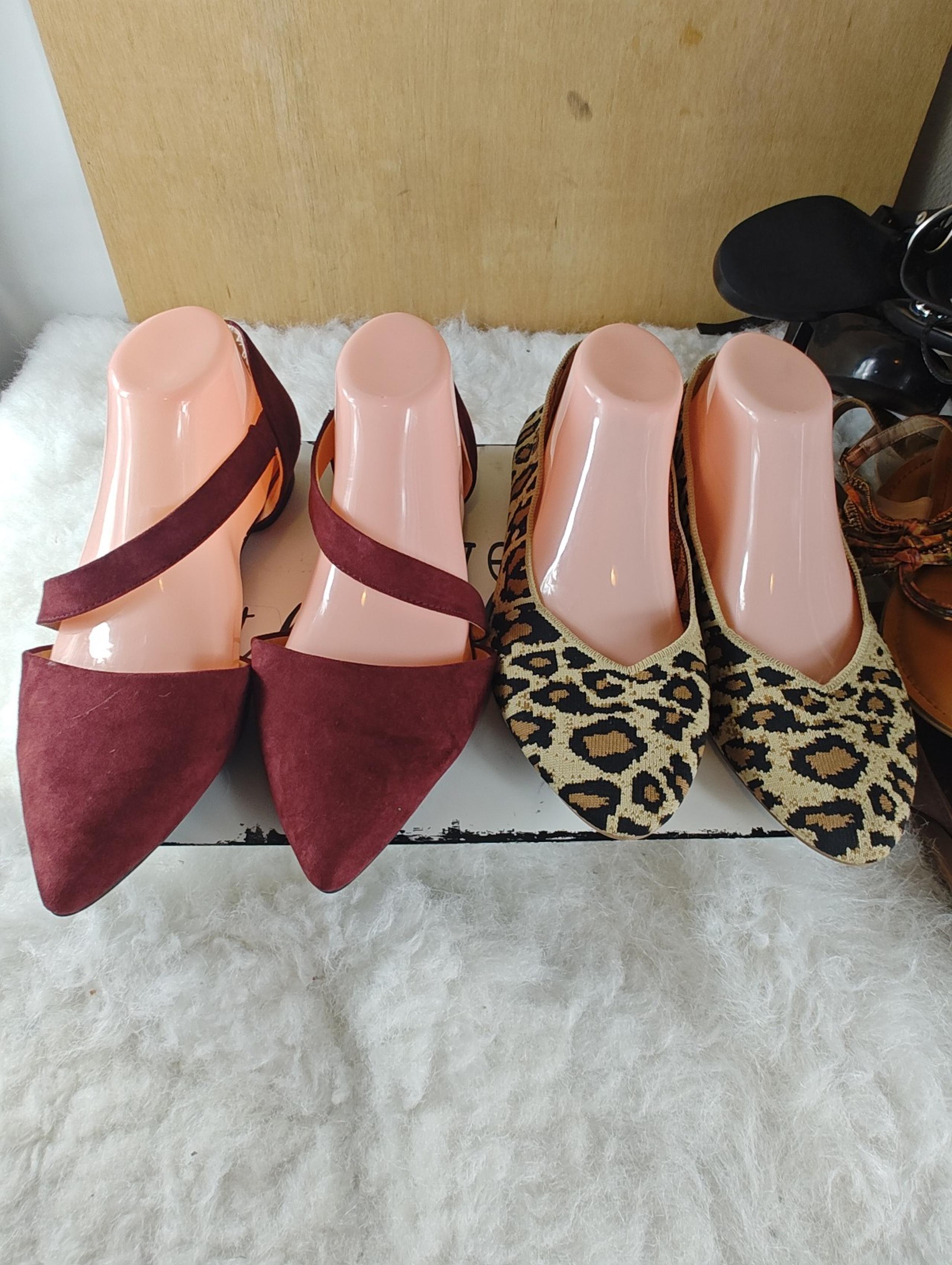 Express Maron pointed toe Flats shoes & Skechers Memory Foam Bundles Women's 10