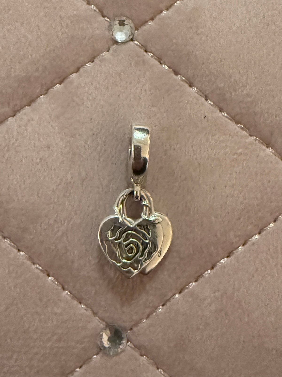 Authentic Pandora Rose Heart Padlock Charm