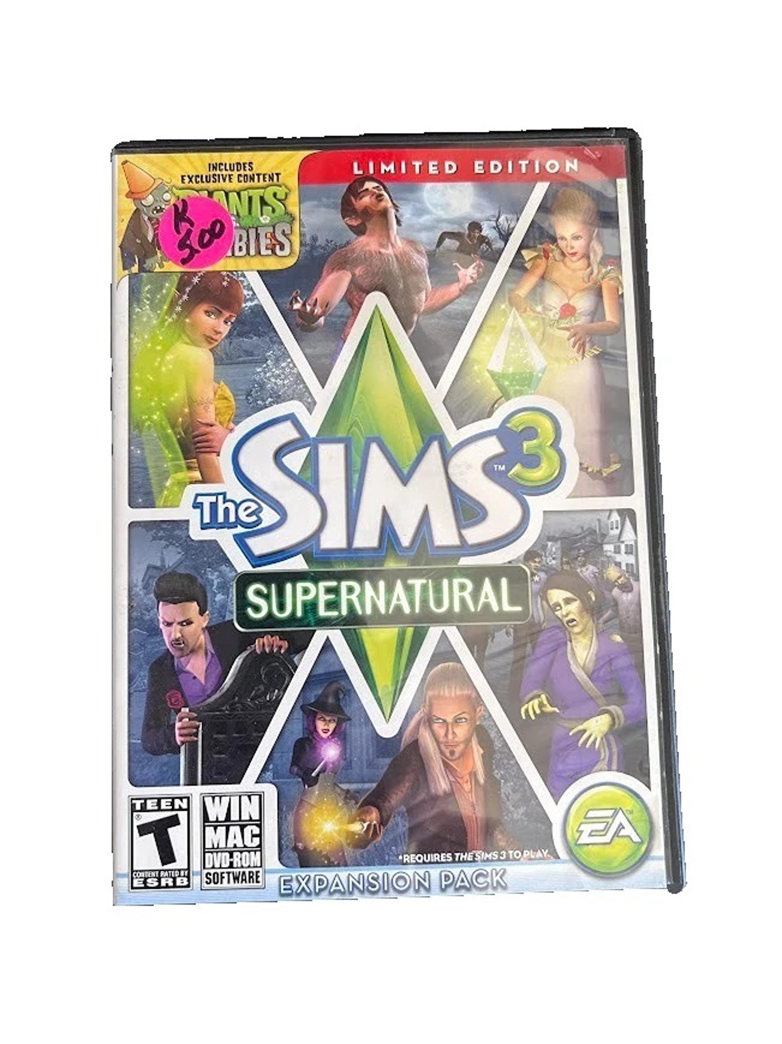 Sims 3 Supernatural Limited Edition Expansion Pack Teen DVD-ROM PC WIN MAC EA