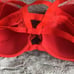 Victoria's Secret VS Fashion show red eyelash lace push up strappy bra 36C 34D