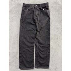 Akademiks Jeans Mens Black Measured 37x32 Embroidered Baggy Y2K