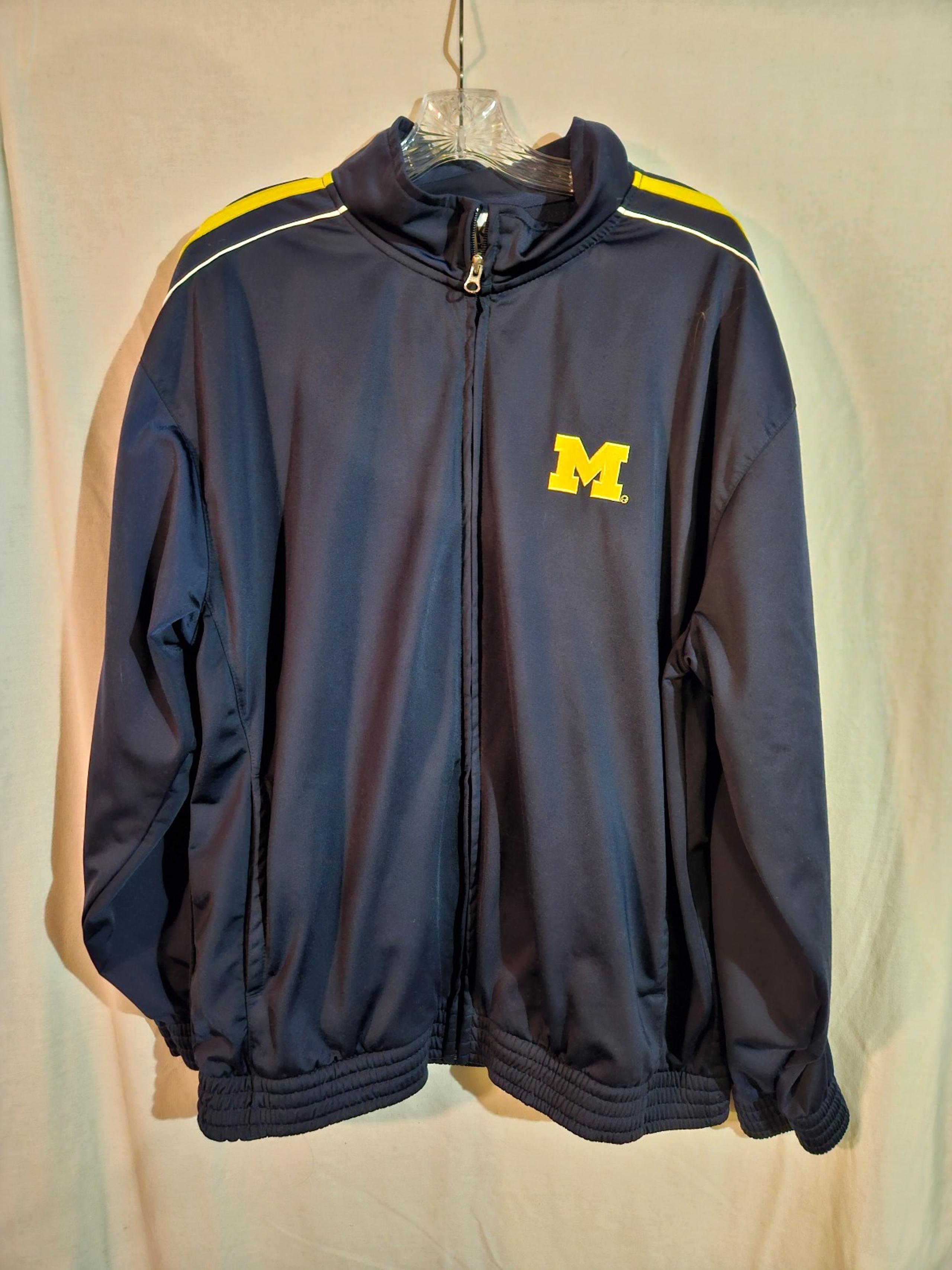 Vintage Michigan Wolverines Knights Apparel Full Zip Track Jacket Blue Medium