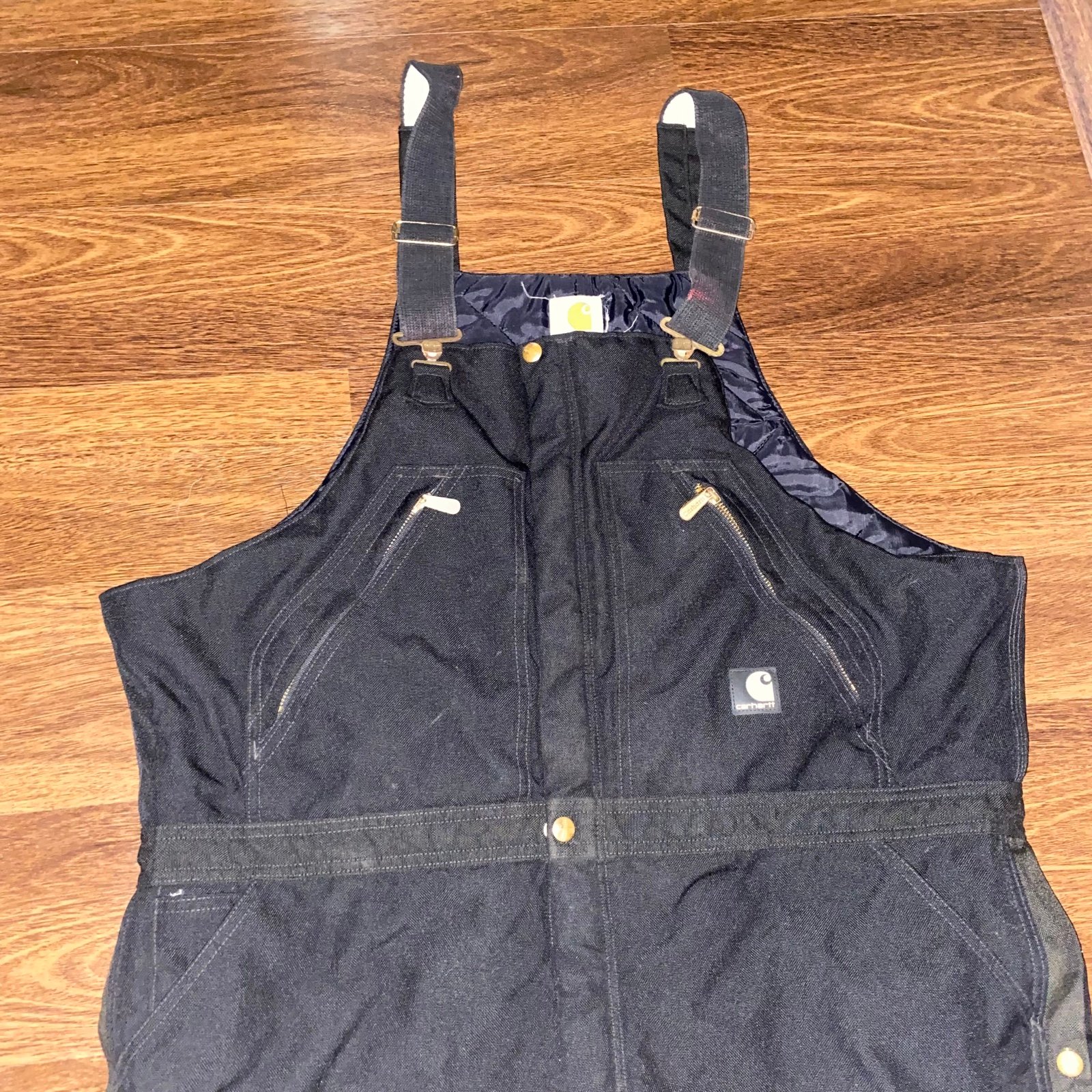 Carhartt black insulated overalls